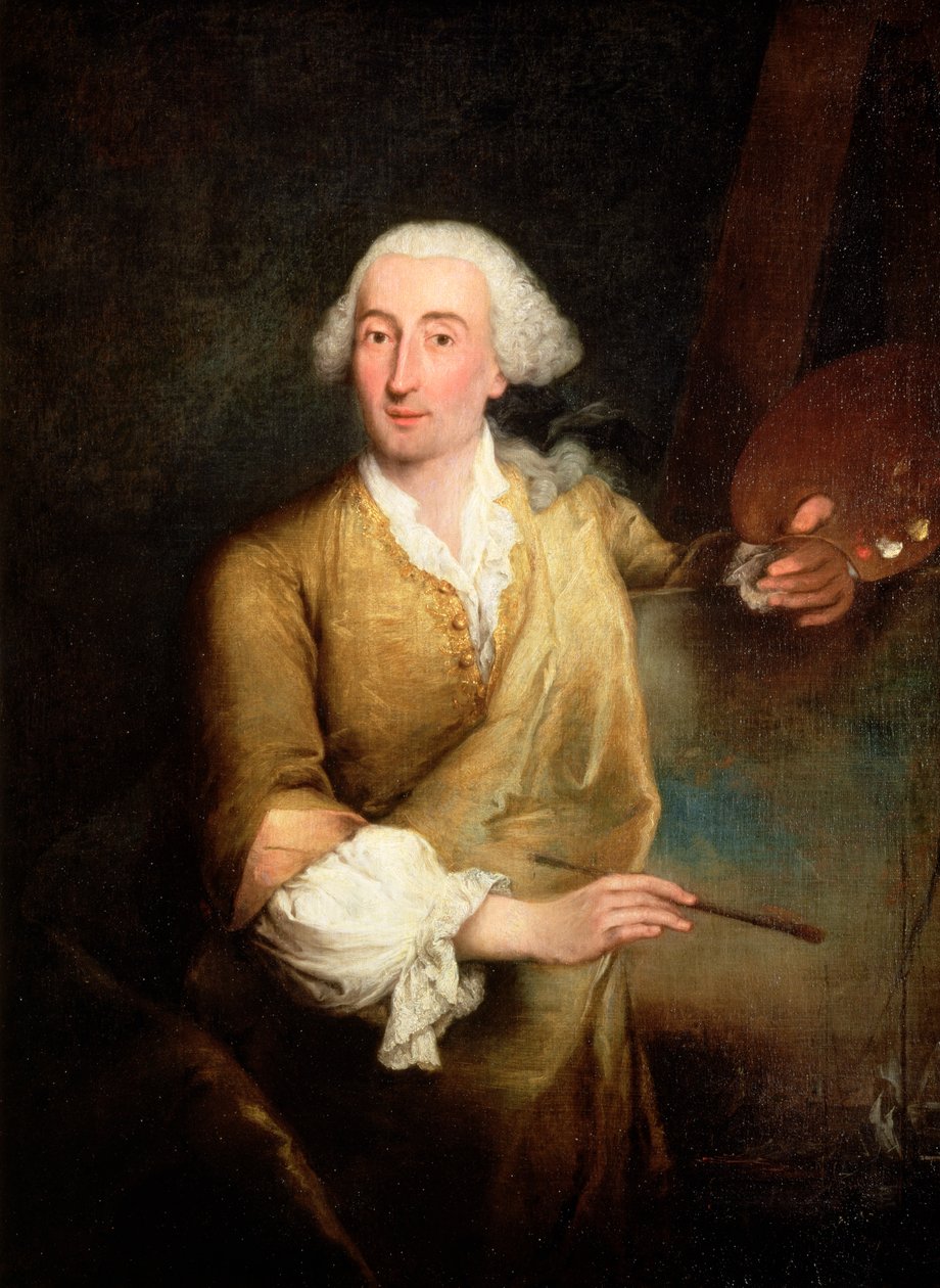 Francesco Guardi的肖像（1712-93） 作者 彼得·隆吉（Pietro Longhi）