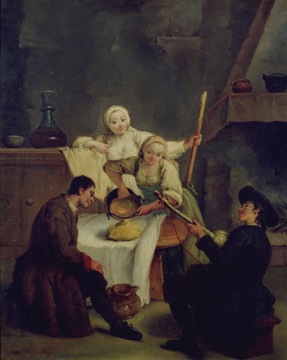 准备玉米粥 作者 彼得·隆吉（Pietro Longhi）