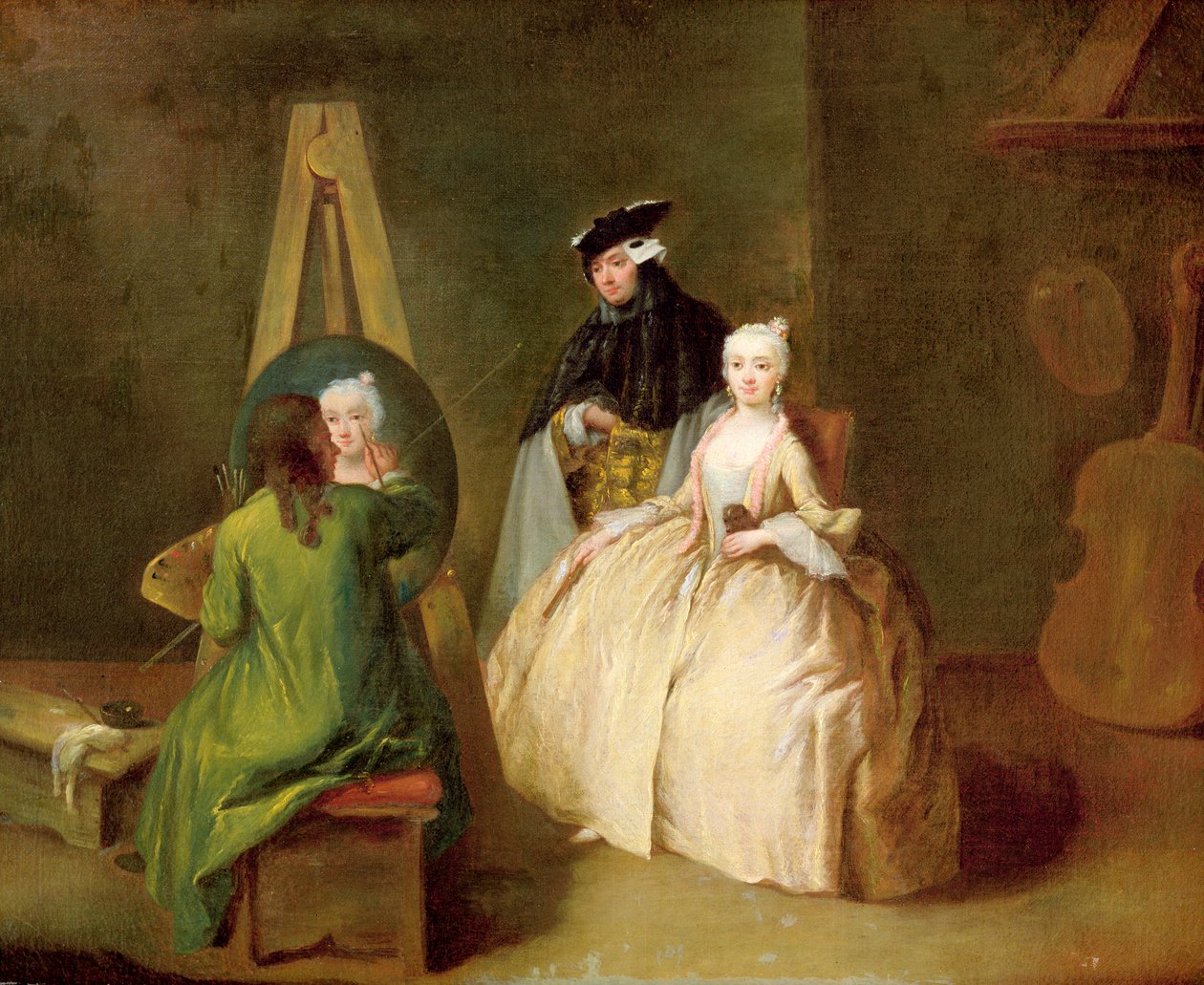 艺术家的工作室，c.1746 作者 彼得·隆吉（Pietro Longhi）