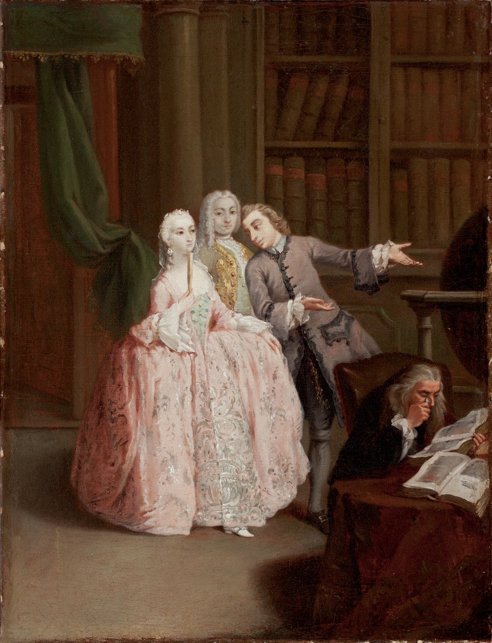 参观图书馆 作者 彼得·隆吉（Pietro Longhi）