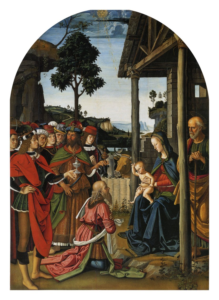对贤士的崇拜 作者 彼得罗·佩鲁吉诺（Pietro Perugino）
