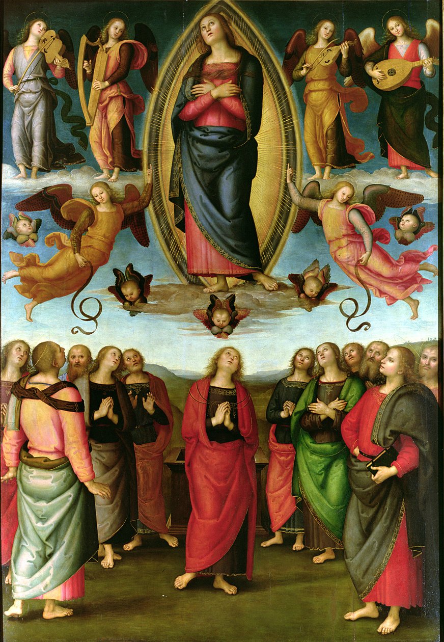 圣母升天，1506（面板上的蛋彩画） 作者 彼得罗·佩鲁吉诺（Pietro Perugino）