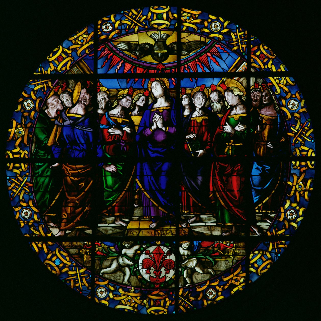 Ave Maria（彩色玻璃） 作者 彼得罗·佩鲁吉诺（Pietro Perugino）