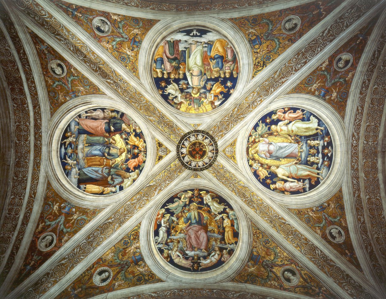 Estancia del Fuego del Borgo的拱顶 作者 彼得罗·佩鲁吉诺（Pietro Perugino）