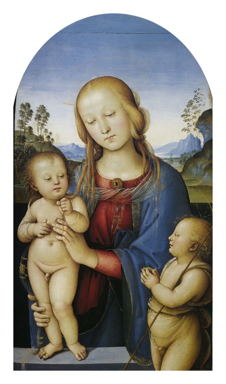麦当娜与儿童和圣乔万尼诺 作者 彼得罗·佩鲁吉诺（Pietro Perugino）