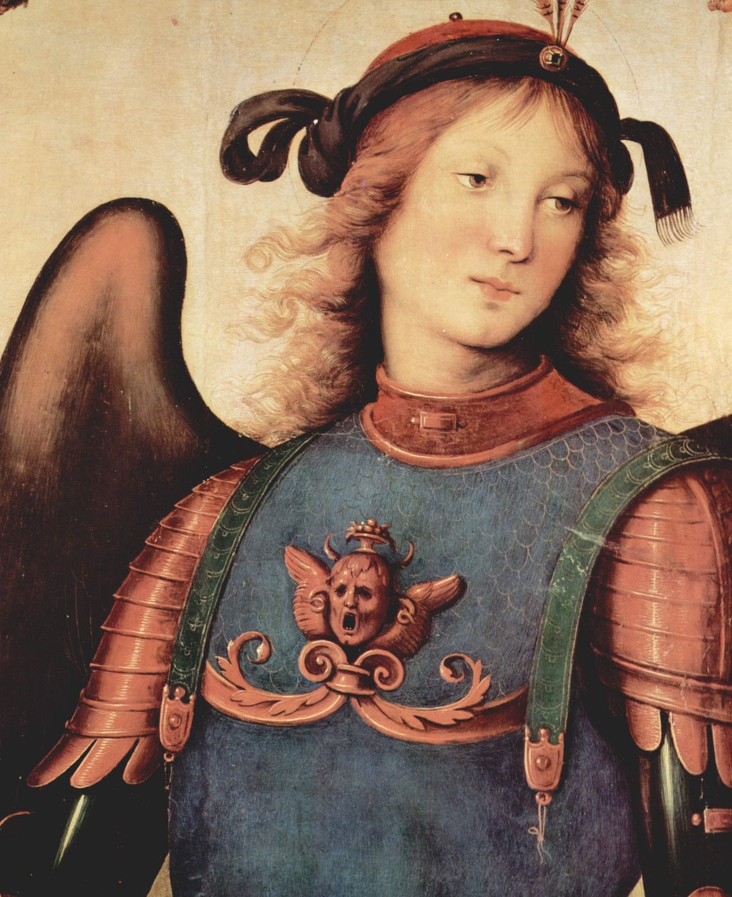 与四个圣徒的假设，细节 作者 彼得罗·佩鲁吉诺（Pietro Perugino）