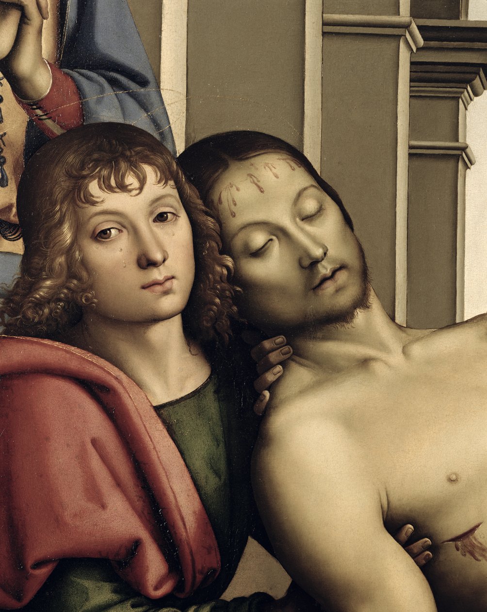 Pieta，1494-95油面板细节50041 作者 彼得罗·佩鲁吉诺（Pietro Perugino）