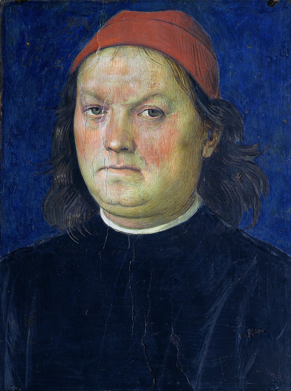 自画像，来自Sala dell&39;Udienza，1496-1500 作者 彼得罗·佩鲁吉诺（Pietro Perugino）
