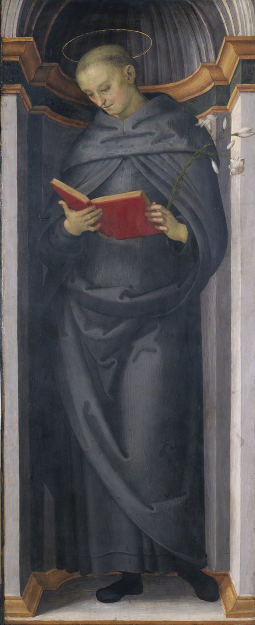 祝福Philip Benitius，c.1505-6（杨木上的蛋彩画） 作者 彼得罗·佩鲁吉诺（Pietro Perugino）