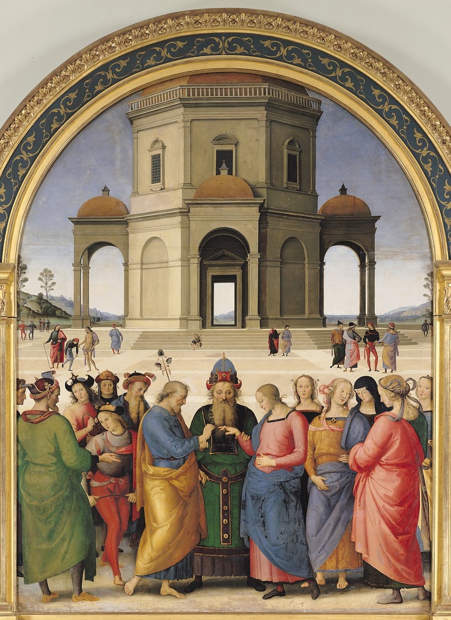 圣母玛利亚的婚姻，1500-04 作者 彼得罗·佩鲁吉诺（Pietro Perugino）