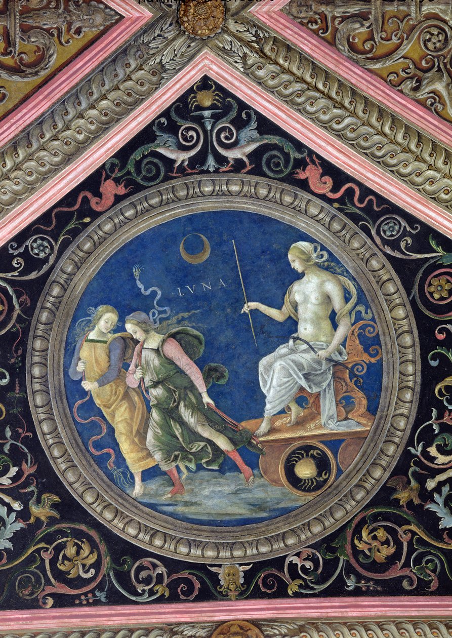 月亮，来自Sala dell&39;Udienza，1496-1500 作者 彼得罗·佩鲁吉诺（Pietro Perugino）