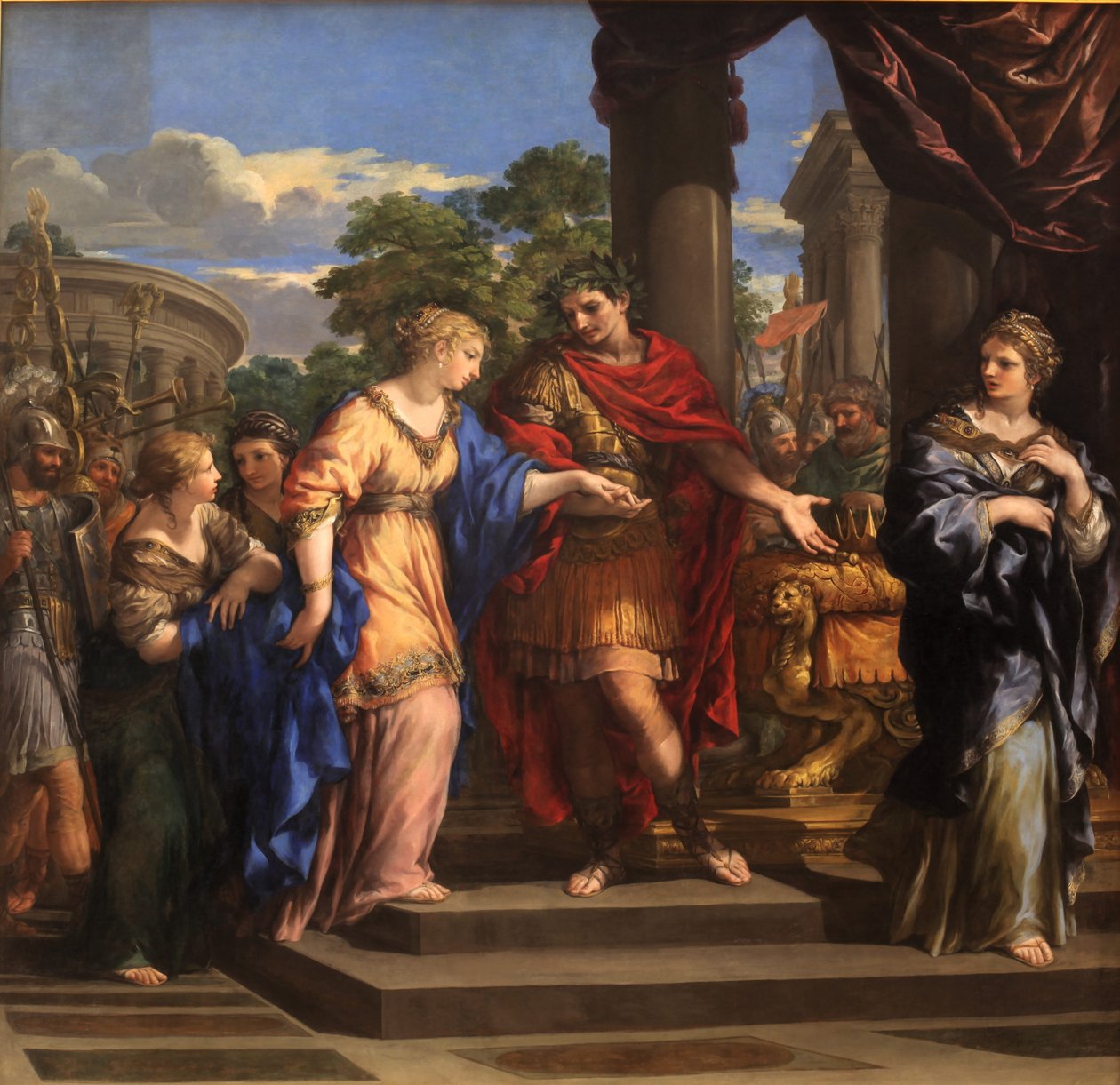 凯撒给了埃及王朝的埃及艳后 作者 Pietro da Cortona