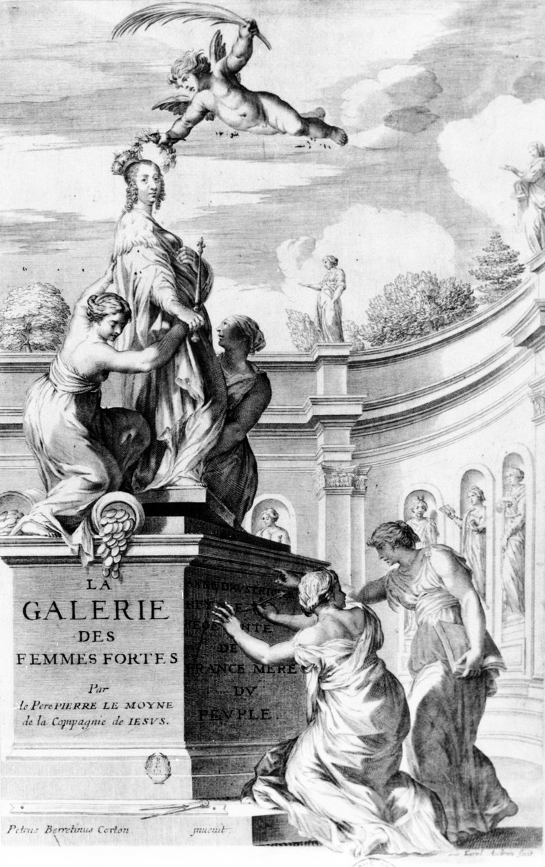 “Le Gallerie des Femmes Fortes”（“强势女性画廊”）的主题作者：Pierre Le Moyne，于1647年在巴黎出版 作者 Pietro da Cortona