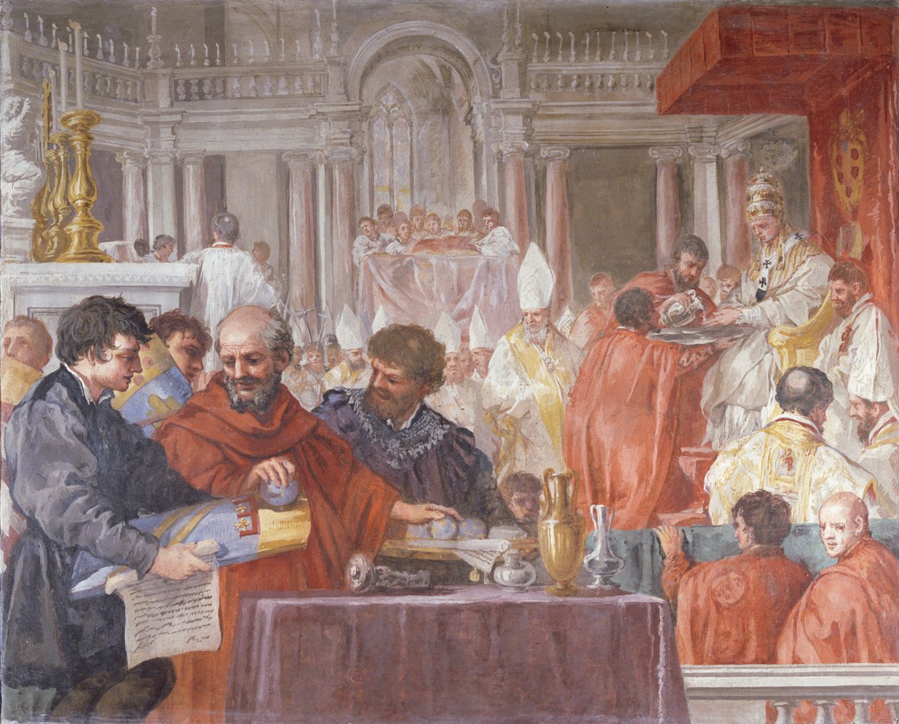 教皇尤金纽斯四世（1383-1447）奉献圣母百花教堂 作者 Pietro da Cortona