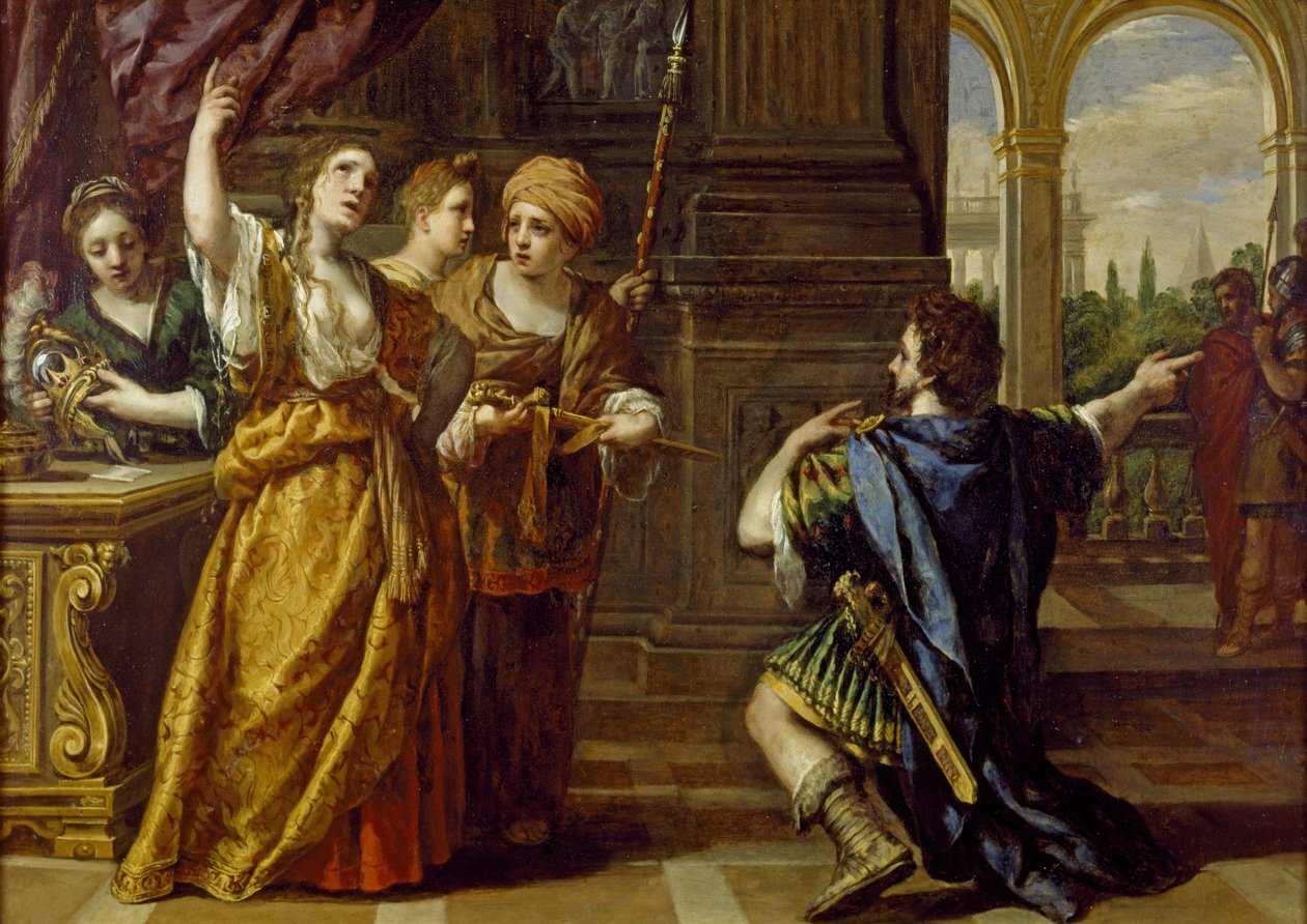 塞米勒米斯的誓言，c。 1623-24（铜上油） 作者 Pietro da Cortona