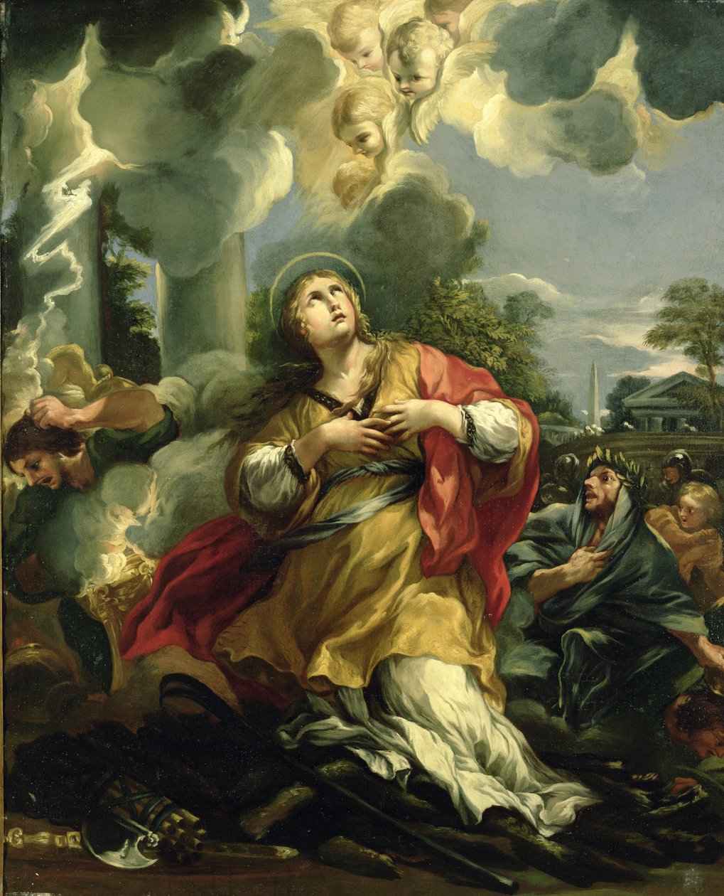 圣巴巴拉的愿景 作者 Pietro da Cortona