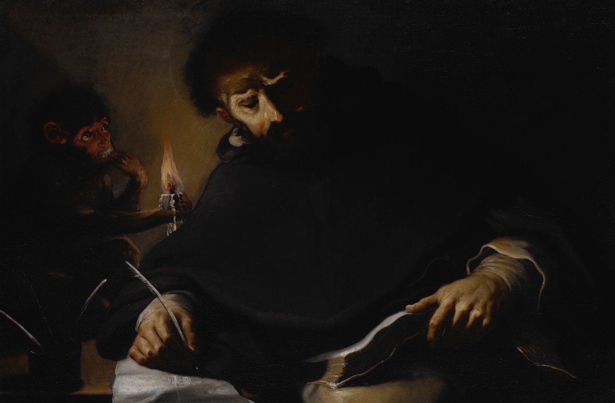 圣多米尼克和魔鬼 作者 Pietro della Vecchia