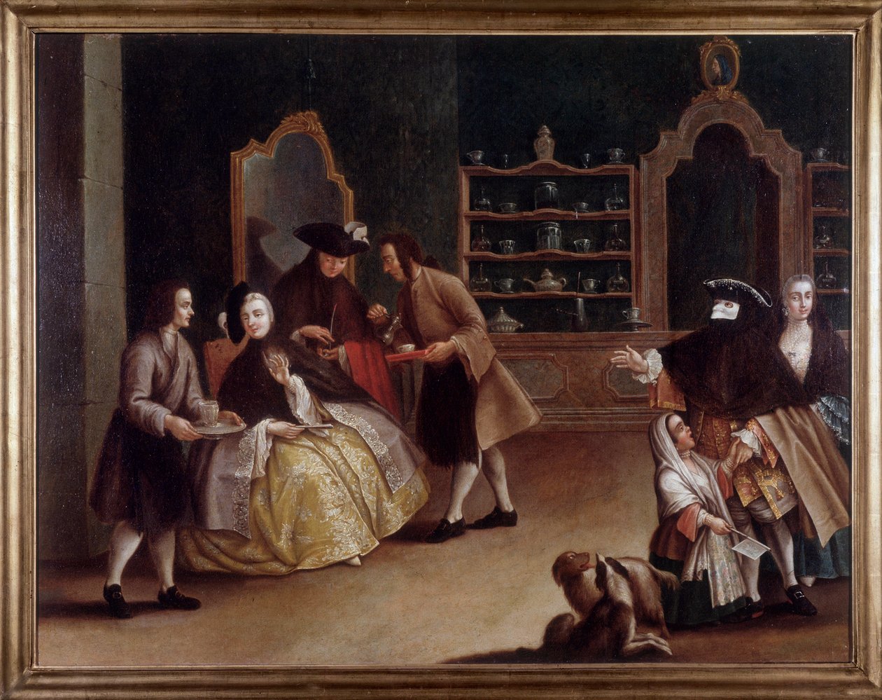 The coffee shop (Painting 作者 彼得罗（后）隆吉