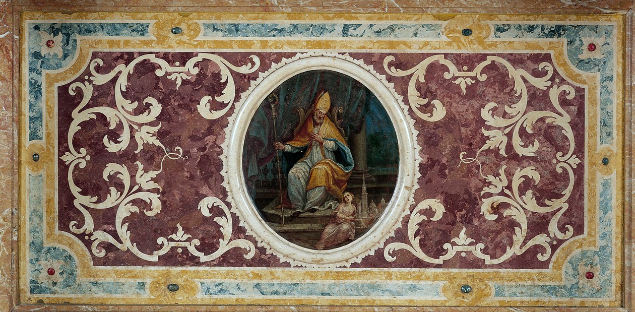 St Geminianus祭坛正面，1727年（scagliola） 作者 彼得罗·巴塔利亚（Pietro Battagliola）