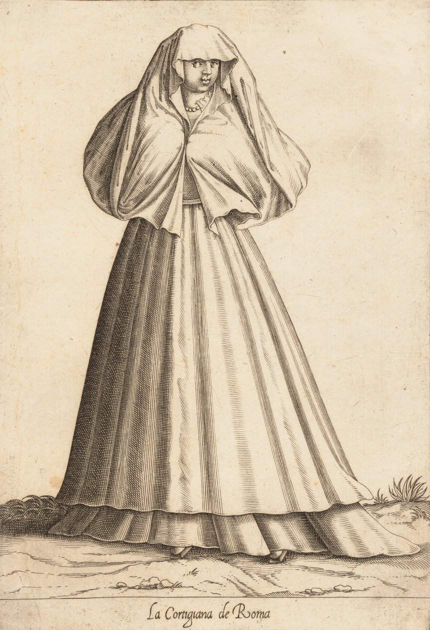 La Cortigiana de Roma Courtesan，约1580年。 作者 彼得罗·贝尔泰利。
