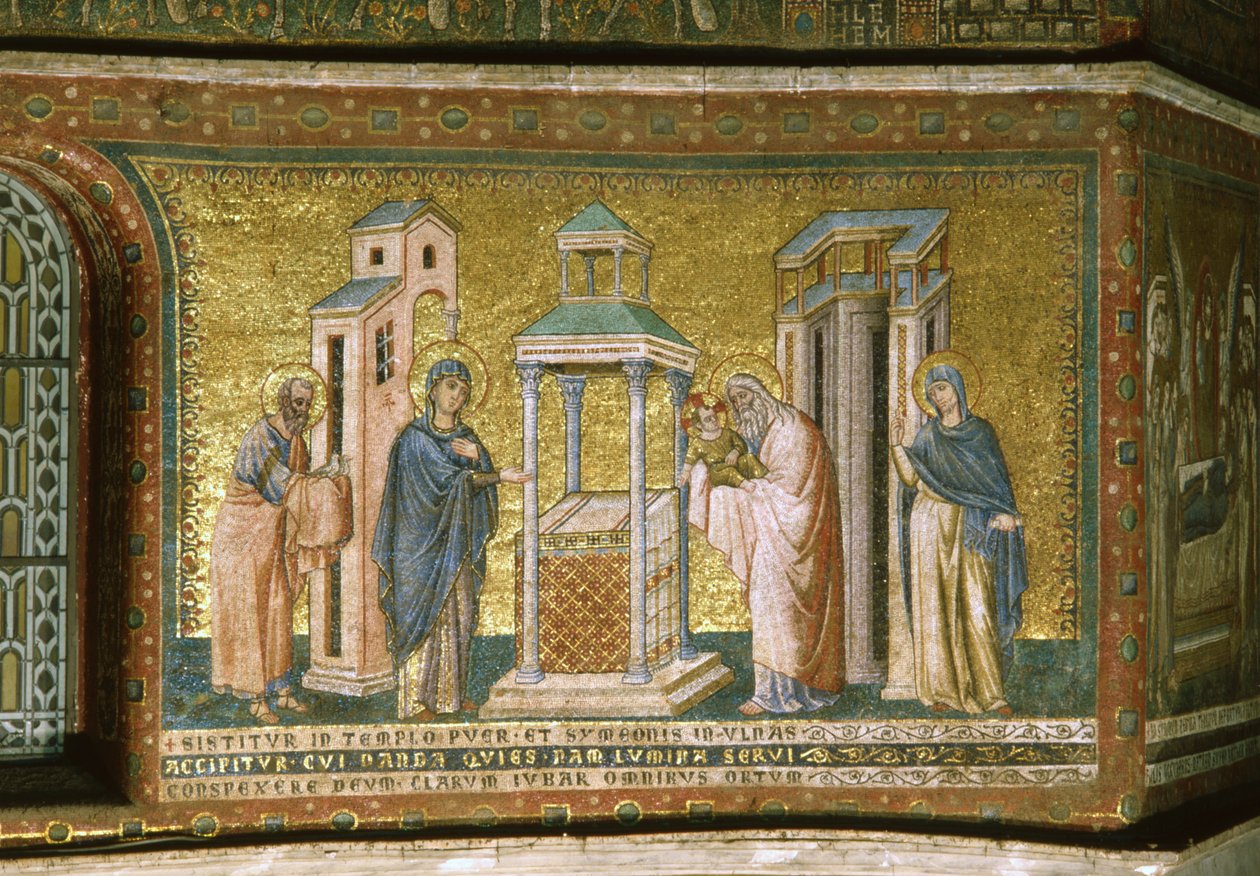 Presentation to the Temple (mosaic) 作者 彼得罗·卡瓦利尼