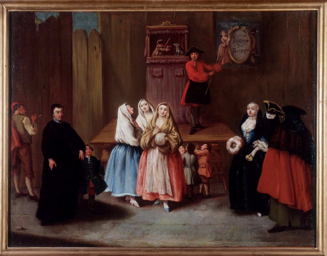 威尼斯的木偶戏（绘画 作者 彼得·隆吉（Pietro Longhi）