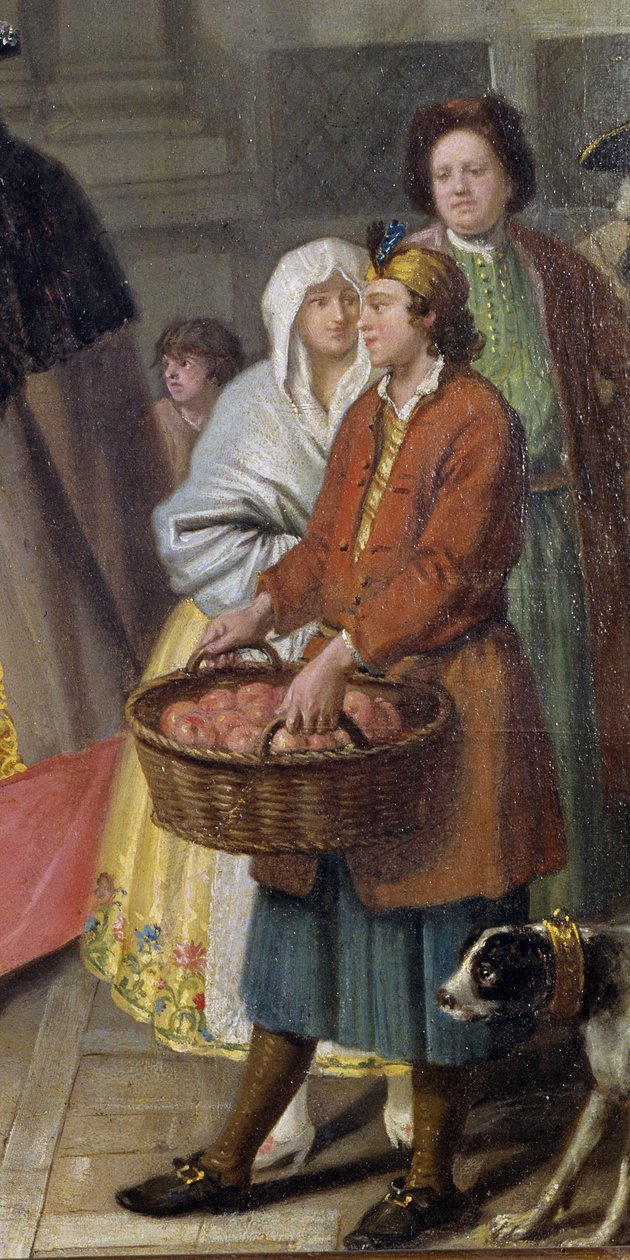 与面具或卖苹果者的对话（细节 作者 彼得·隆吉（Pietro Longhi）