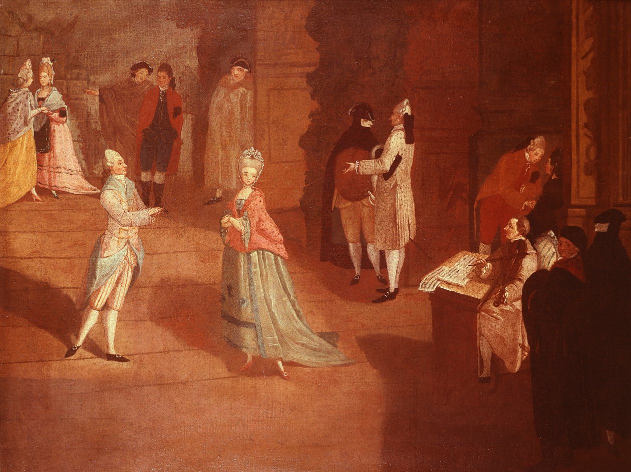 舞蹈排练，彼得罗-隆吉（1701-1785）著 作者 彼得·隆吉（Pietro Longhi）
