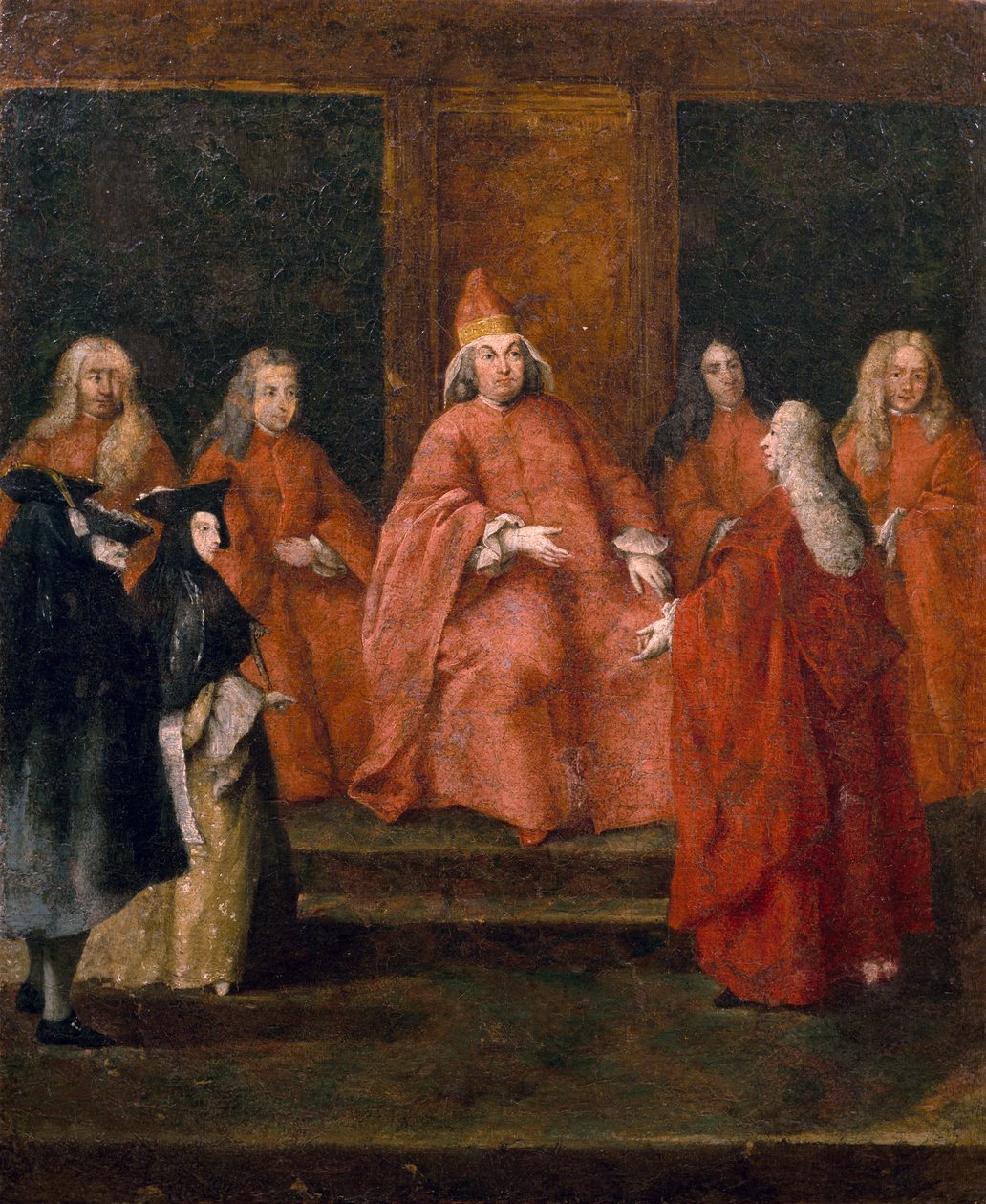 总督皮特罗-格里马尼，皮特罗-隆吉（1701-1785）的绘画，布面油画，61x50厘米 作者 彼得·隆吉（Pietro Longhi）