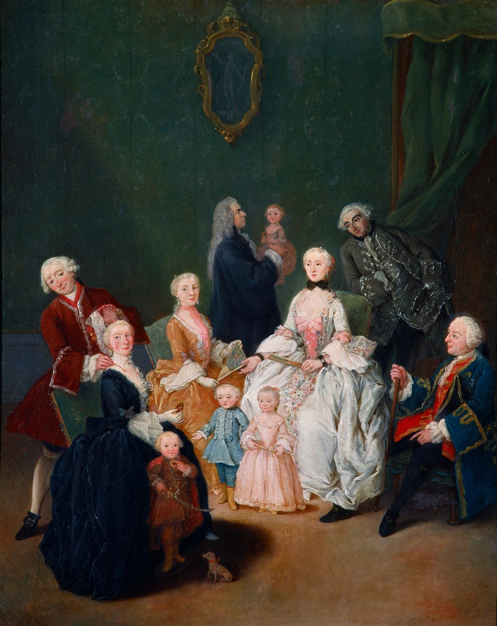 Family portrait. Painting by Pietro Longhi (1702-1785) 1752 approx. Sun. 62x50 cm Venice, Ca