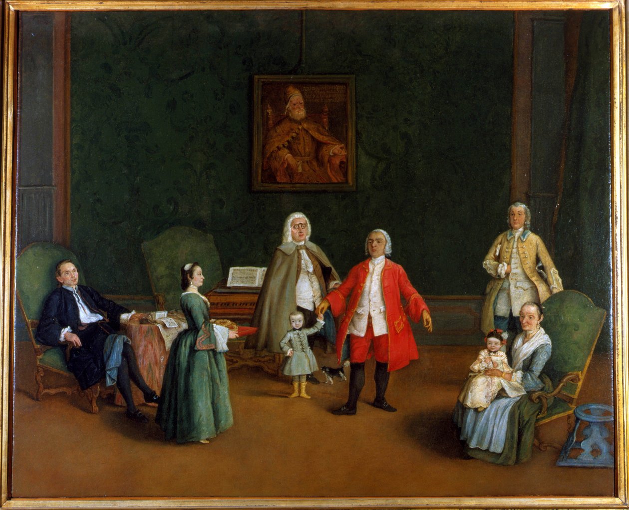 全家福，Pietro Longhi (1702 - 1785)，油画，Palazzo Levi Montalcini。 作者 彼得·隆吉（Pietro Longhi）
