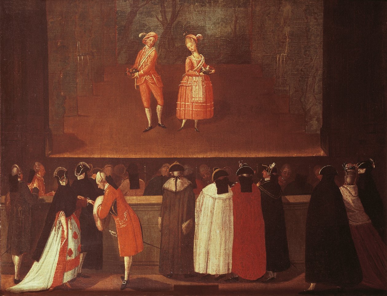 间隔，来自Pietro Longhi学校 作者 彼得·隆吉（Pietro Longhi）