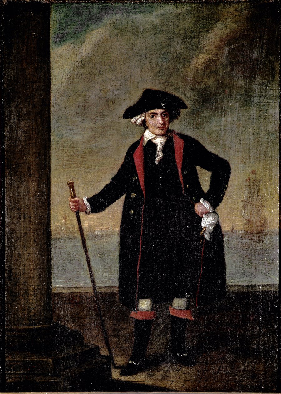 意大利船长皮耶罗-里纳尔迪的肖像(Portrait of a ship captain Piero Rinaldi) 画家：Pietro Longhi (1702-1785) 约1781年 Dim 51x38 cm 威尼斯, Ca 
