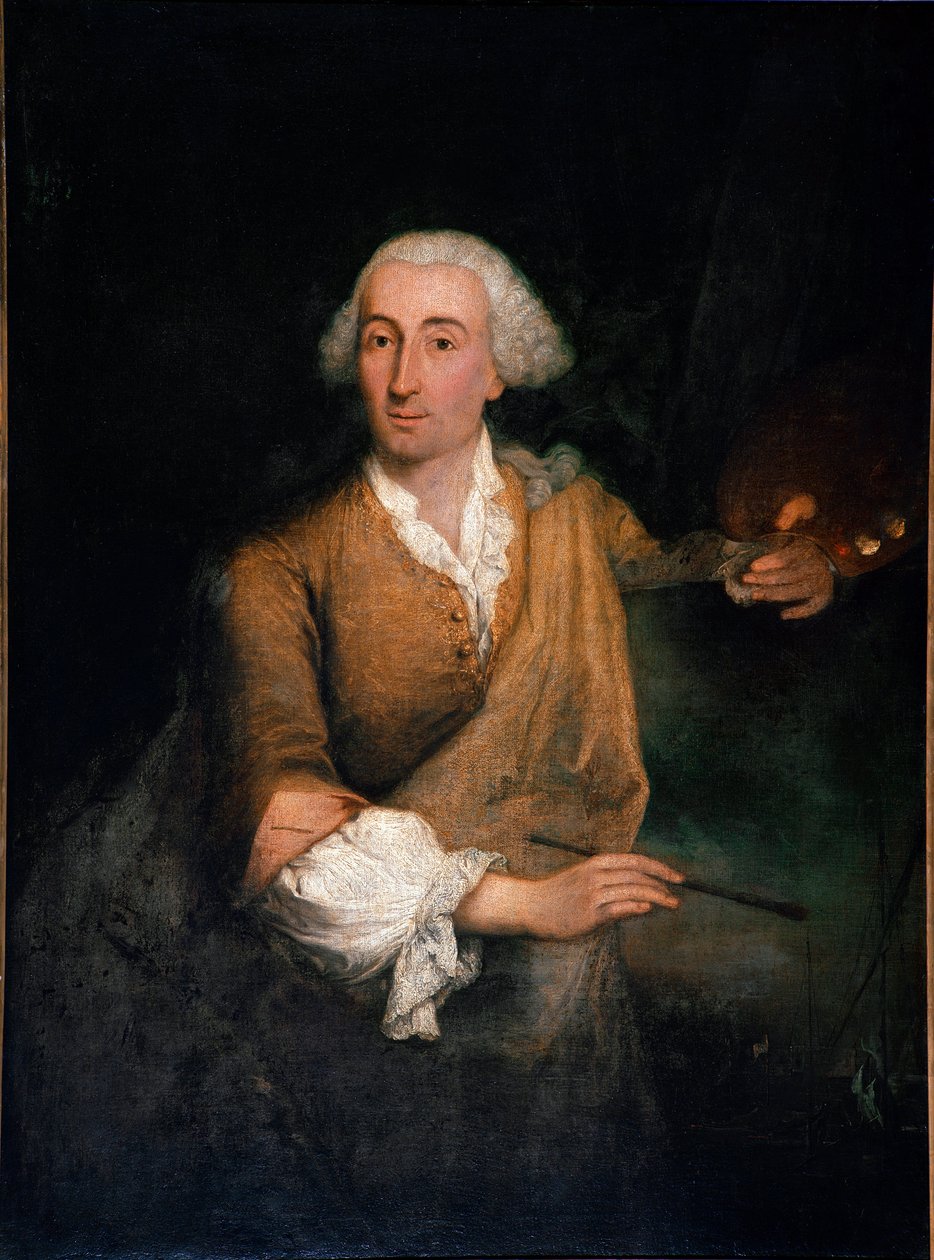 画家 Francesco Guardi (1712-1793) 52 岁时的肖像 Pietro Longhi (1702-1785) 1764 年作画。 132x100 厘米威尼斯，Ca