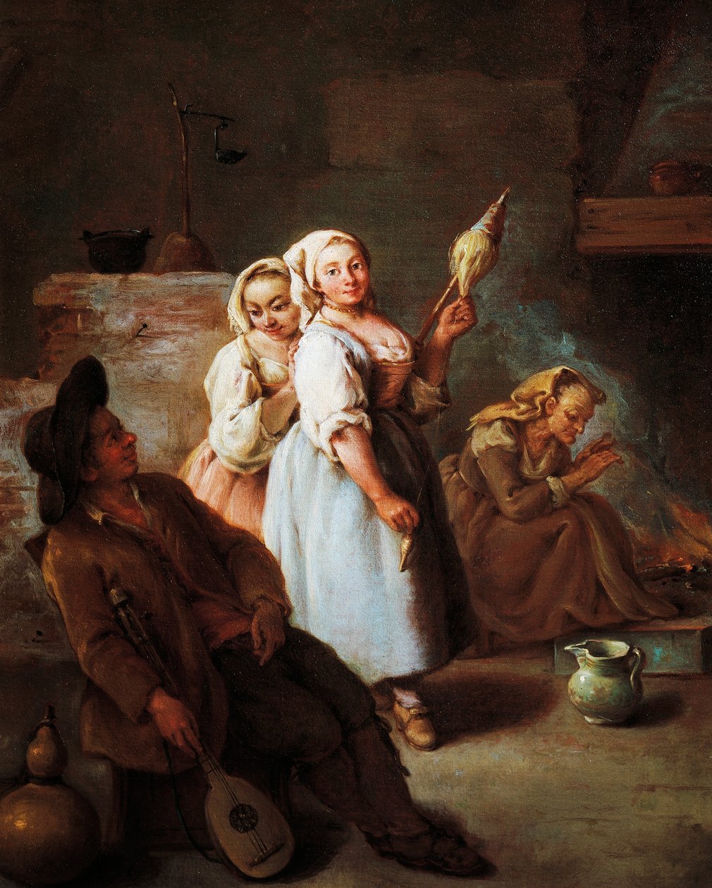 纺纱机 作者 彼得·隆吉（Pietro Longhi）