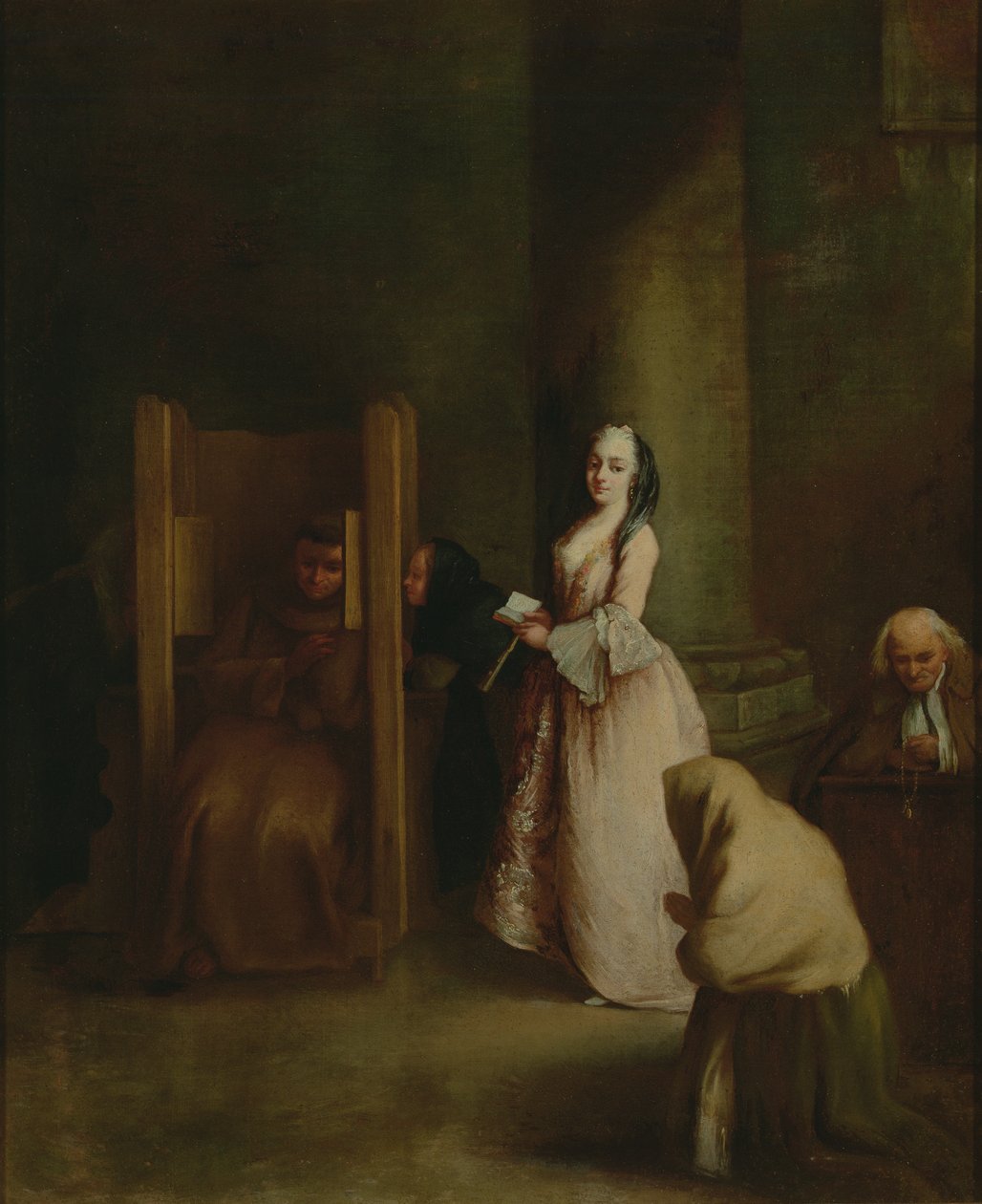 忏悔，1750年代 作者 彼得·隆吉（Pietro Longhi）