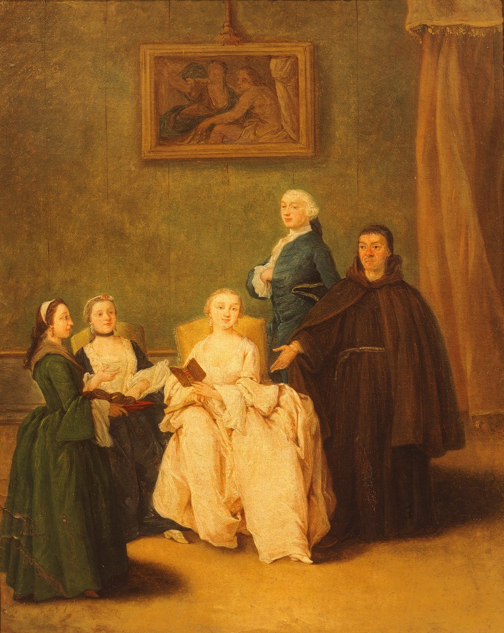 修士访问》，作者：皮特罗-隆吉（1701-1785）。 作者 彼得·隆吉（Pietro Longhi）
