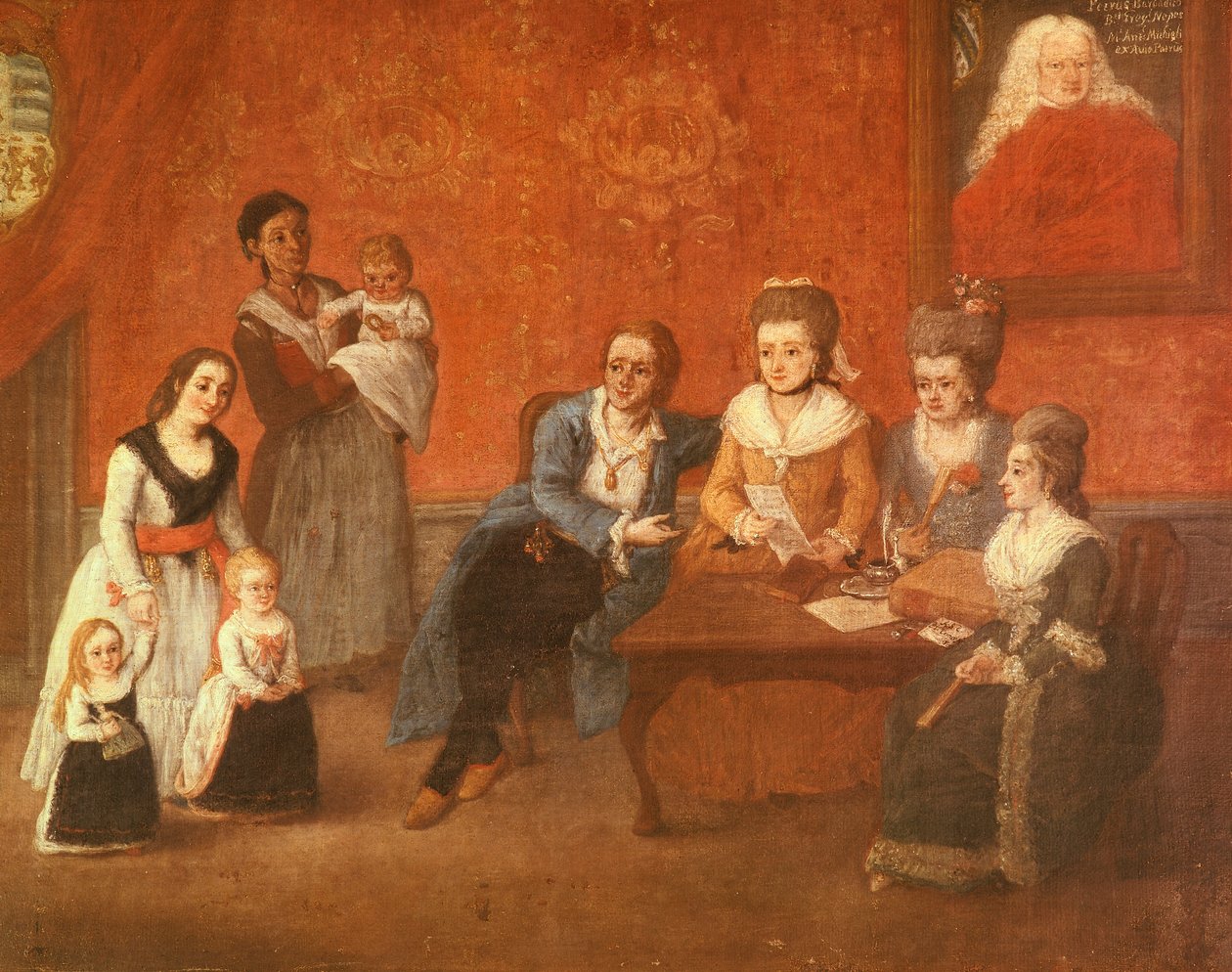 米歇尔家族，约1780年（布面油画 作者 彼得·隆吉（Pietro Longhi）