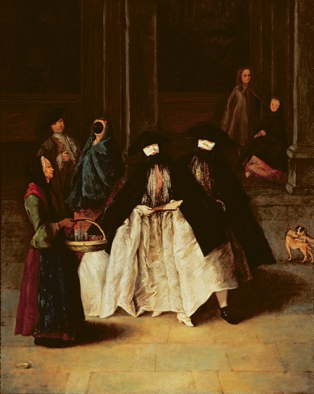 卖香水的人（布面油画）（见Alo 166068）。 作者 彼得·隆吉（Pietro Longhi）