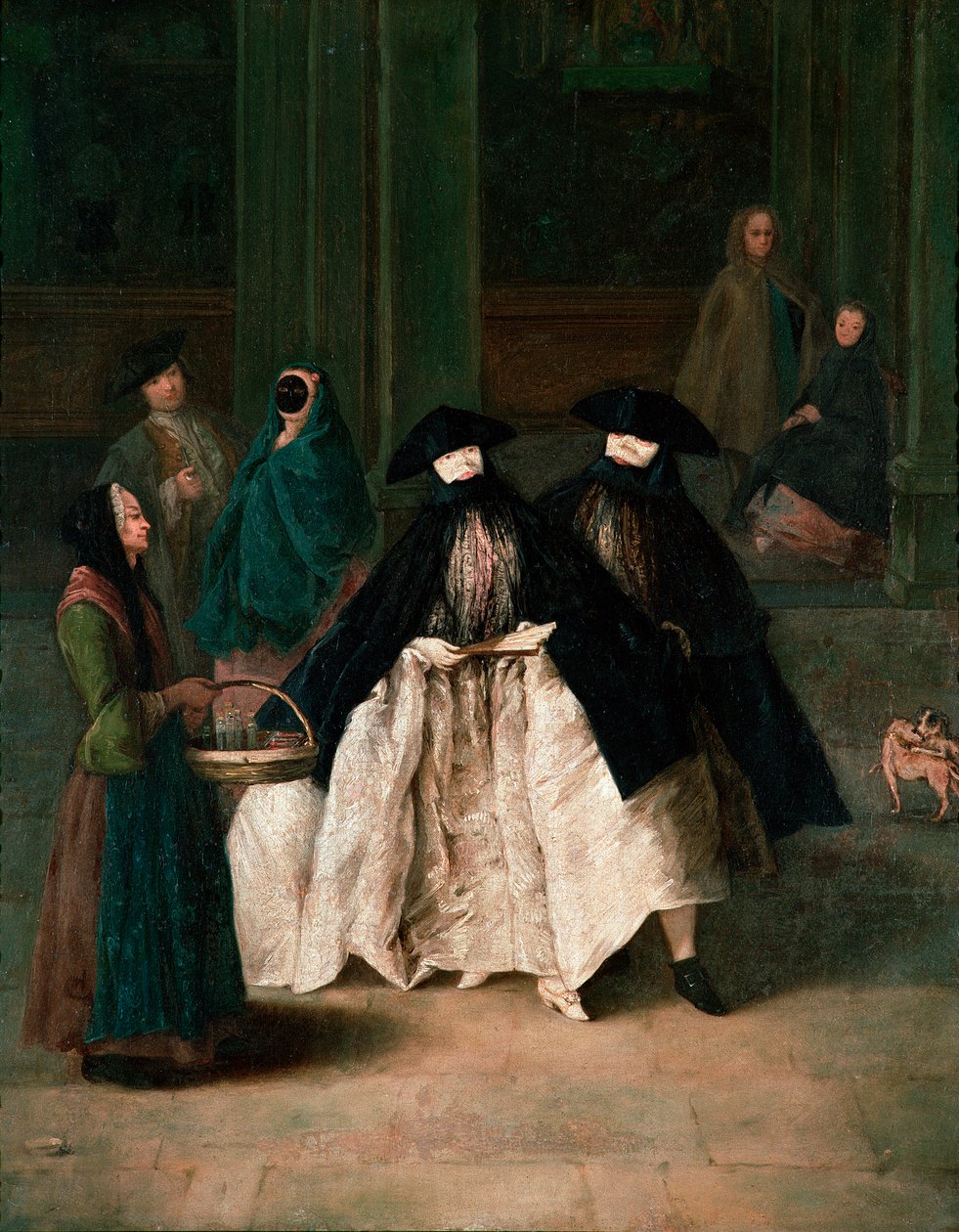 香水供应商，约1756年（布面油画） 作者 彼得·隆吉（Pietro Longhi）