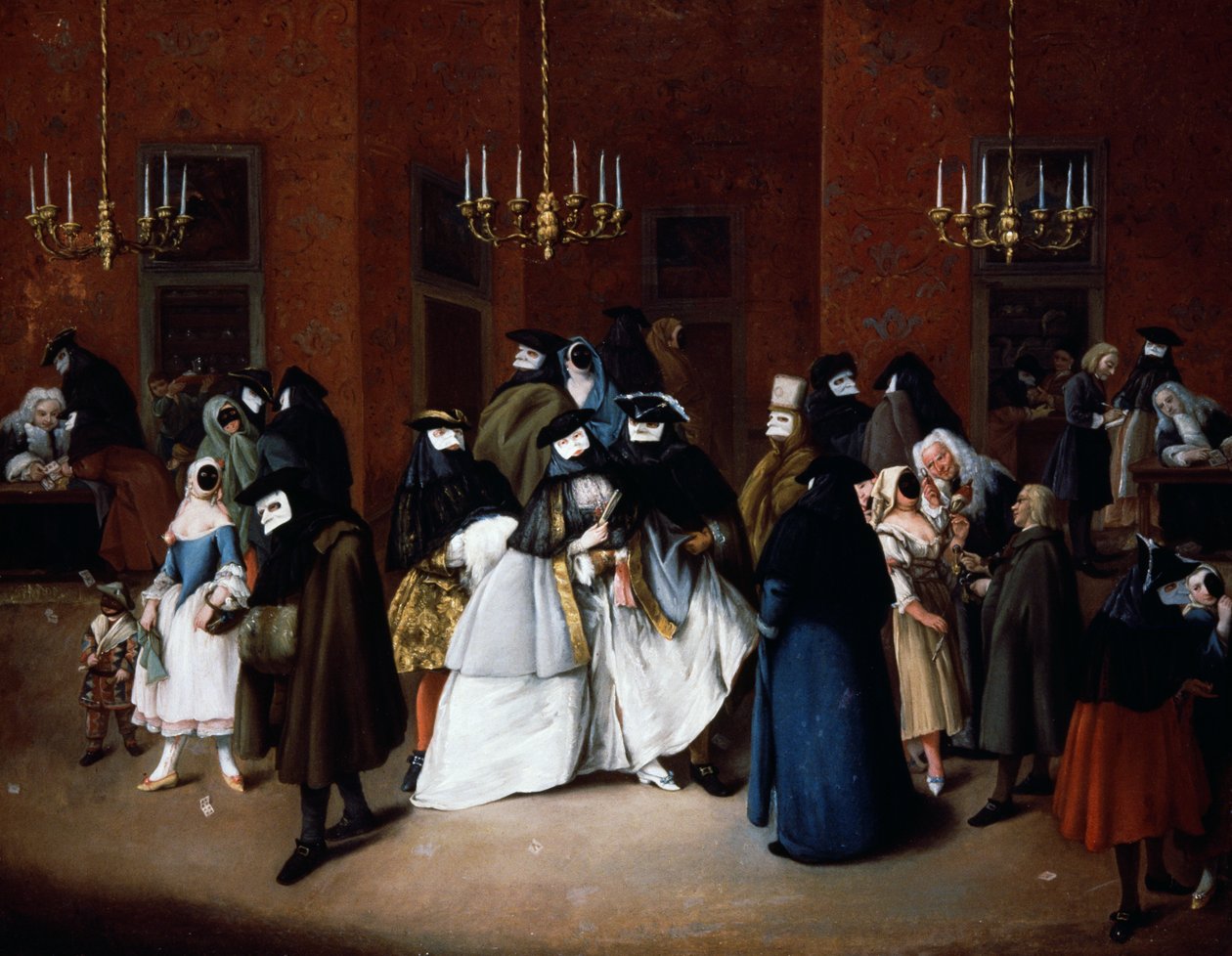 威尼斯的里多特》，约1750年（布面油画 作者 彼得·隆吉（Pietro Longhi）