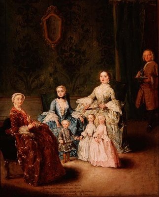 萨格雷多家族（布面油画） 作者 彼得·隆吉（Pietro Longhi）