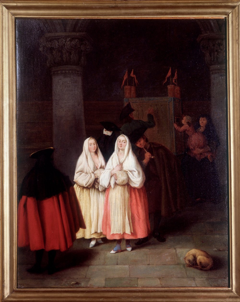 cosmorama，透视图展览（绘画 作者 彼得·隆吉（Pietro Longhi）