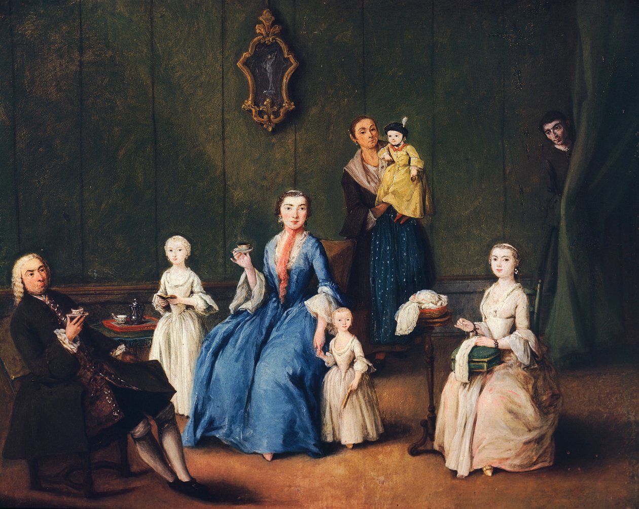威尼斯人的家庭，由Pietro Longhi（1701-1785）设计 作者 彼得·隆吉（Pietro Longhi）