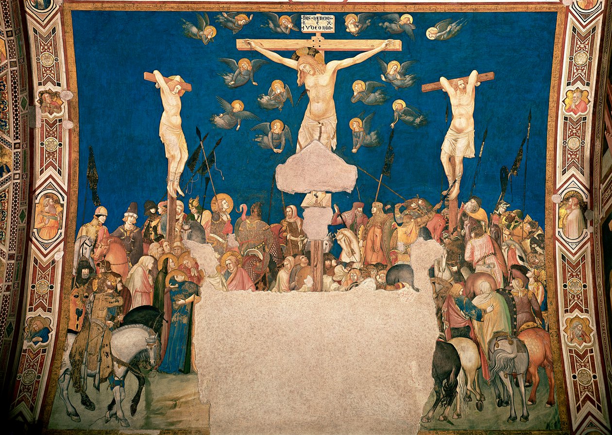 Pietro Lorenzetti 的受难壁画（1280/5 1348 年左右）1335-1340 年圣弗朗西斯科大教堂，下教堂，阿西西 作者 彼得罗·洛伦泽蒂（Pietro Lorenzetti）