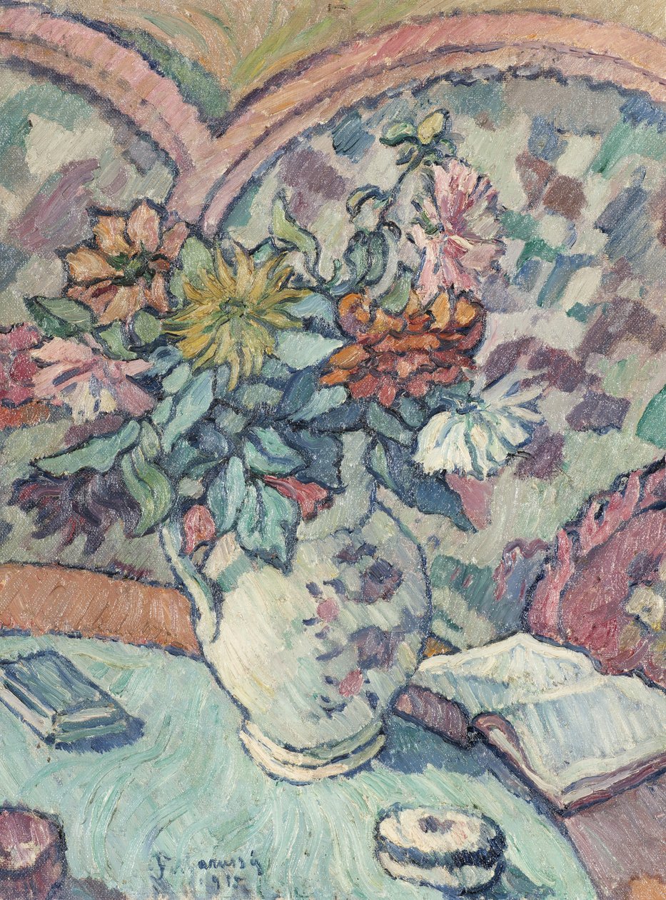 鲜花，1915年 作者 彼得罗·马鲁西格