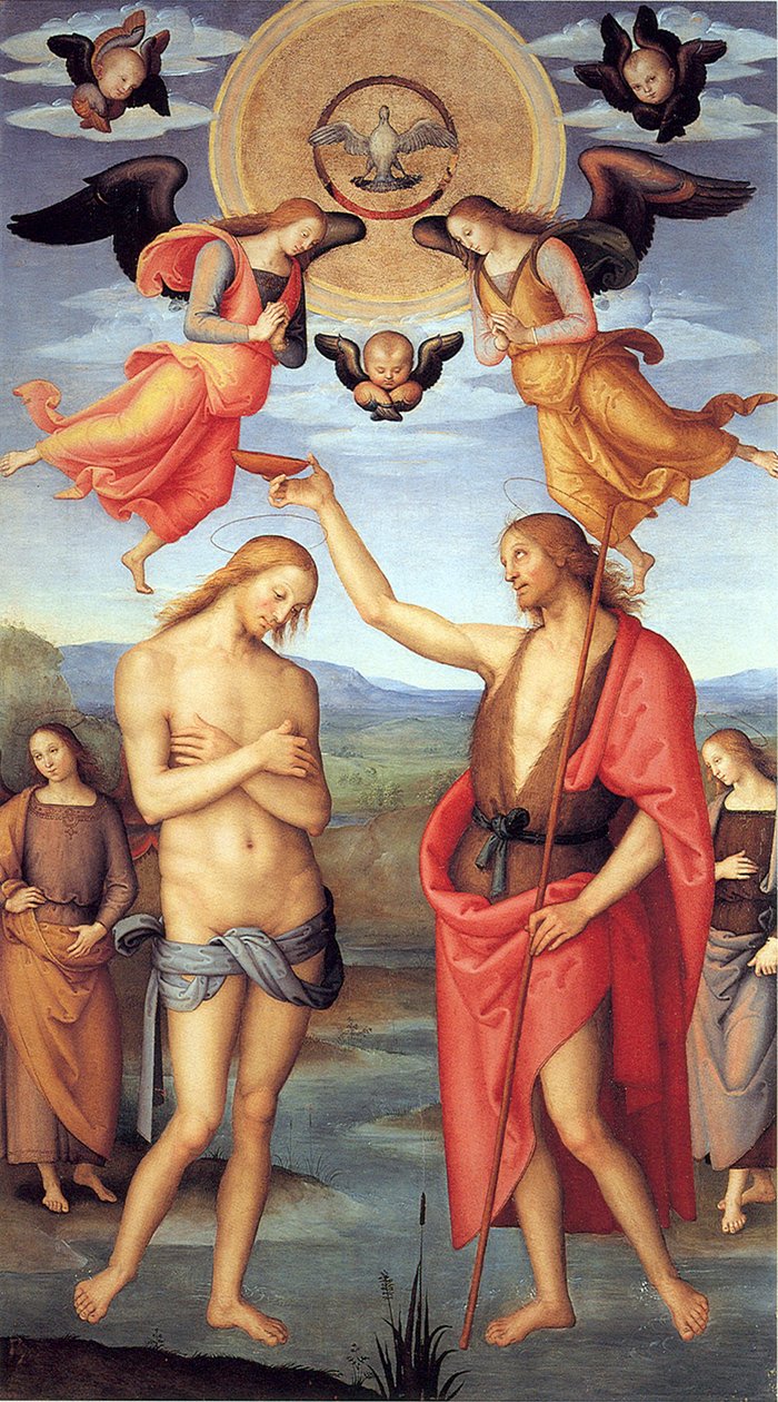 基督的洗礼c。 1512 作者 彼得罗·佩鲁吉诺（Pietro Perugino）