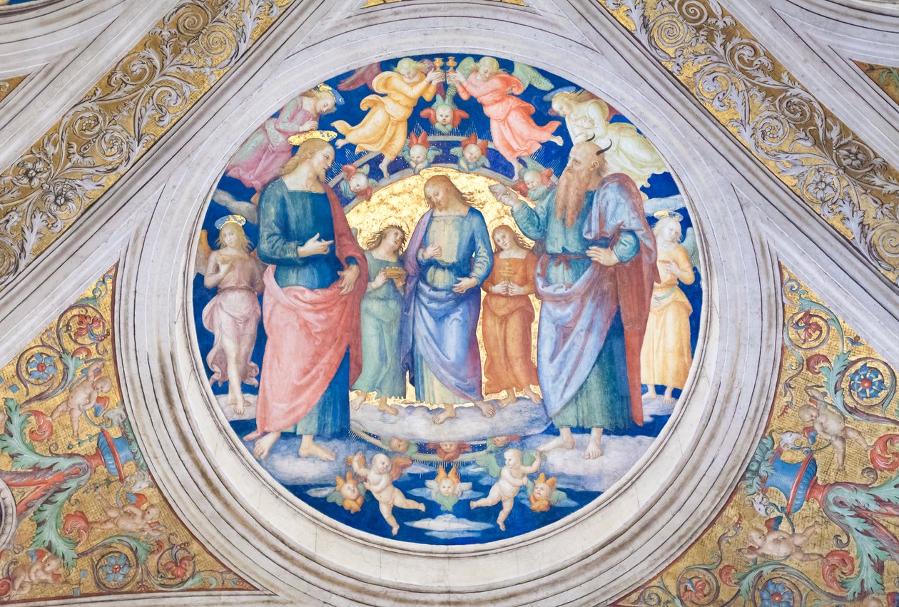 基督受魔鬼试探 作者 彼得罗·佩鲁吉诺（Pietro Perugino）
