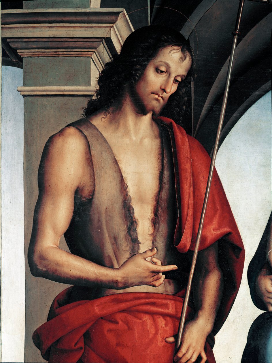 圣约翰浸信会的细节（绘画 作者 彼得罗·佩鲁吉诺（Pietro Perugino）