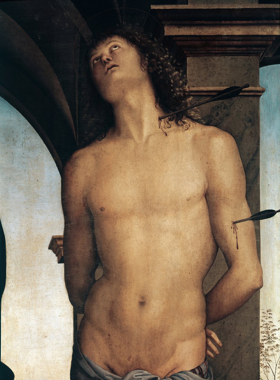 圣塞巴斯蒂安的细节（绘画 作者 彼得罗·佩鲁吉诺（Pietro Perugino）